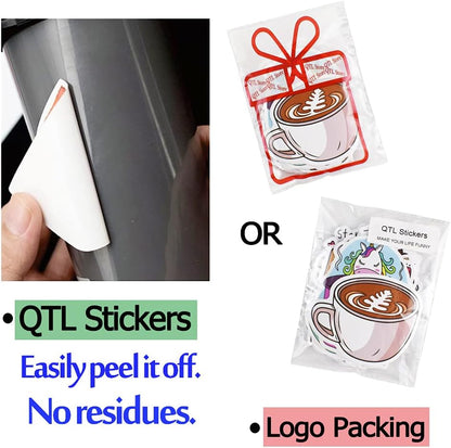 Coffee Stickers for Water Bottles Adults Coffee Stickers for Laptop Coffee Cup Stickers for Scrapbooking Coffee Vinyl Waterproof Stickers 50 Packs